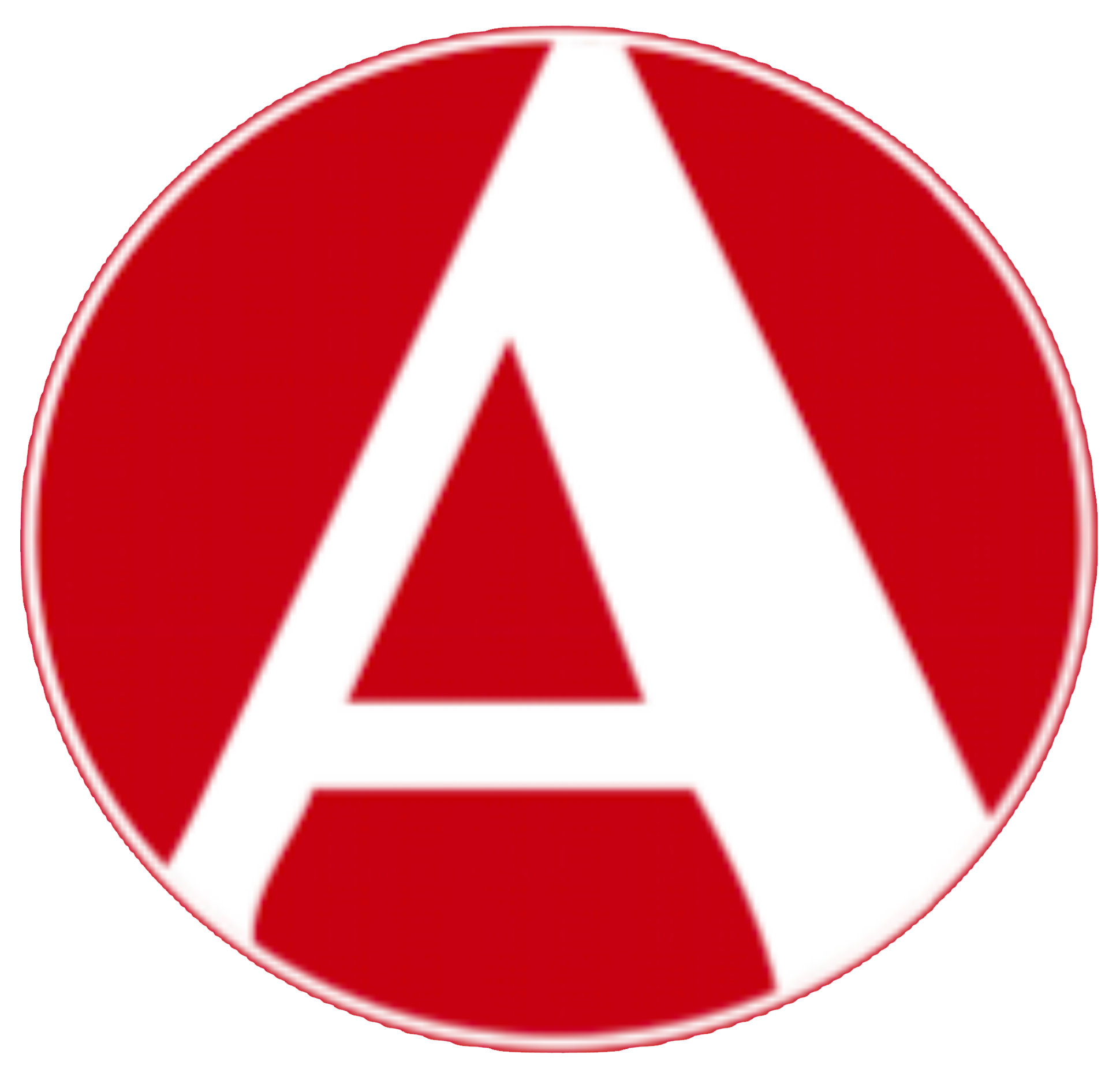 allegro technologies logo icon (Big). Circular in shape with a maroone read and a big letter A